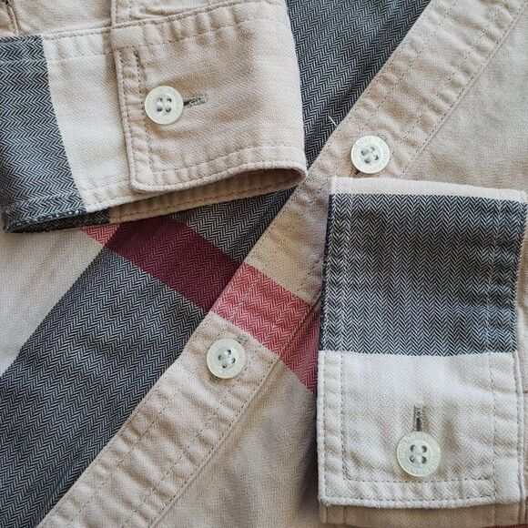 Burberry Classic Signature Nova Check Cotton Mens Button Down Long Sleeve Size S - Picture 3 of 5